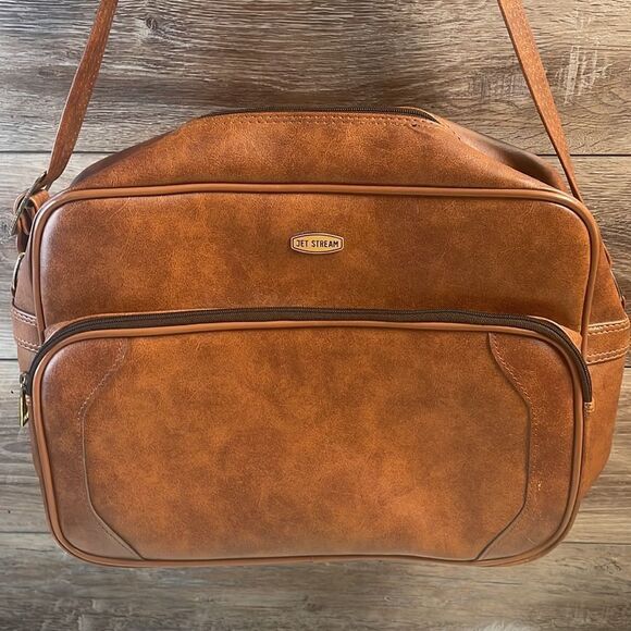 Jetstream Carry On Laptop Case, Brown, 13” Tall x 16” Wide, Vintage - Picture 1 of 9